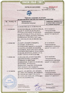 24.03.2019 Пыть-Ях - ЗАО Хиквижн. Приложение к сертификату Взрывазащитные видиокамеры. ТР ТС 020/2011