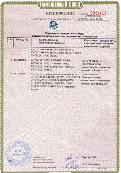 24.03.2019 Пыть-Ях - ЗАО Хиквижн. Приложение к сертификату Взрывазащитные видиокамеры. ТР ТС 020/2011